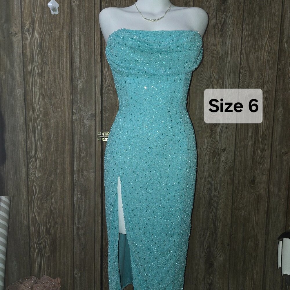 Teal Pearl Dress | Oh Polly